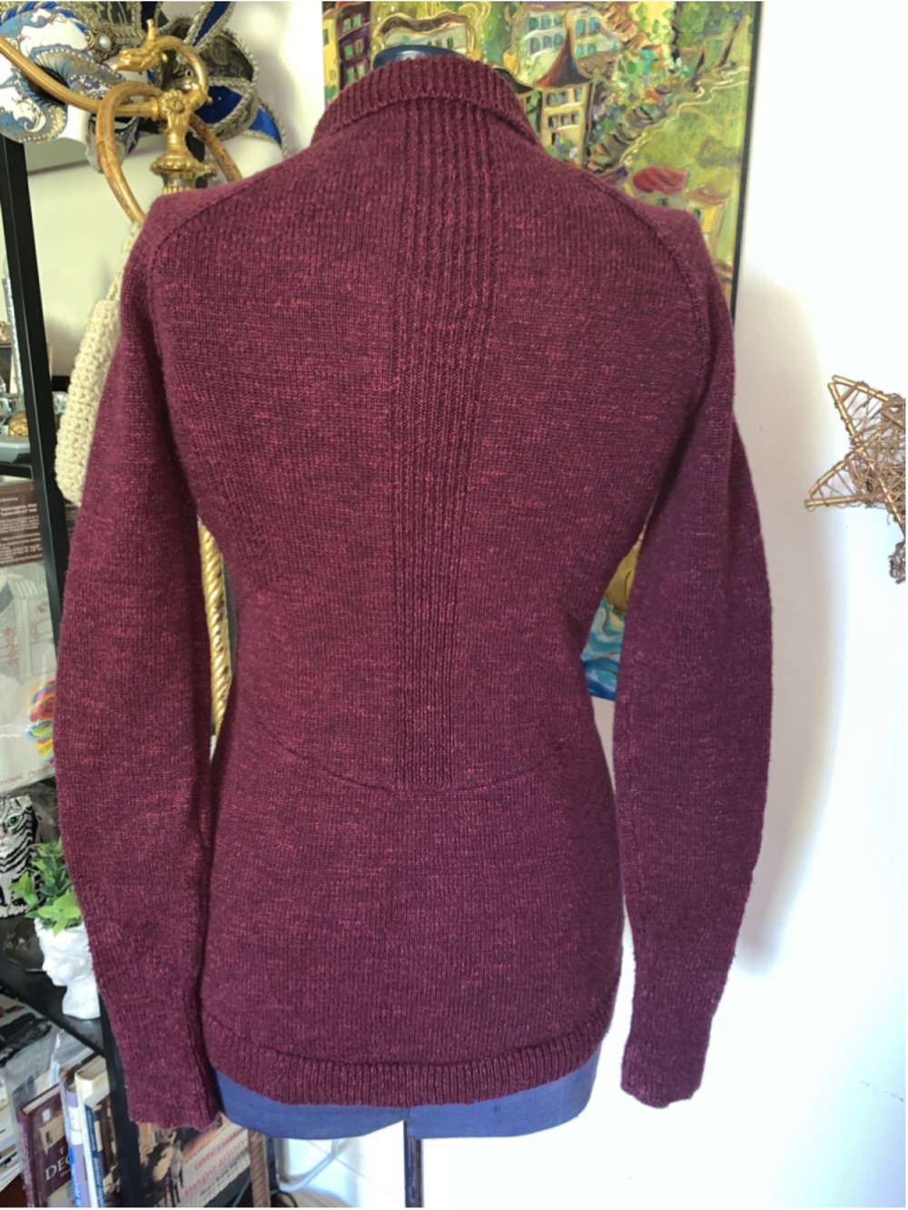 Women's lululemon summit stride Burgundy Quarter-Zip Knit Sweater, Size S - Picture 2 of 14